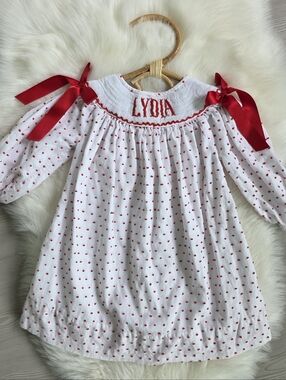 Cecil And Lou Smock Monogrammed Dress Size 4